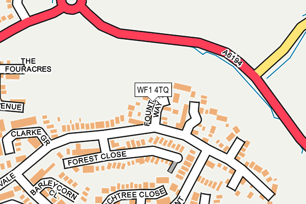 WF1 4TQ map - OS OpenMap – Local (Ordnance Survey)