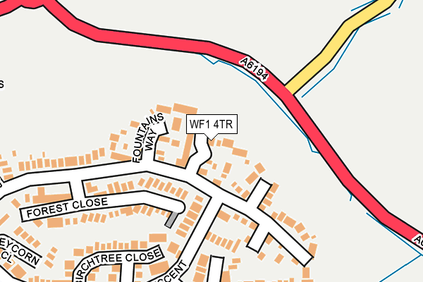 WF1 4TR map - OS OpenMap – Local (Ordnance Survey)