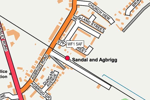 WF1 5AF map - OS OpenMap – Local (Ordnance Survey)