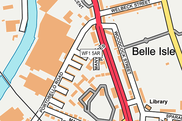 WF1 5AR map - OS OpenMap – Local (Ordnance Survey)