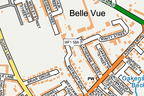 WF1 5BA map - OS OpenMap – Local (Ordnance Survey)