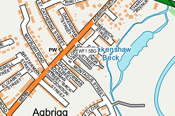 WF1 5BG map - OS OpenMap – Local (Ordnance Survey)