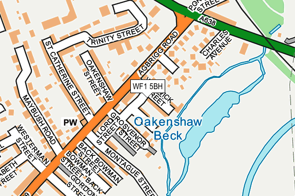 WF1 5BH map - OS OpenMap – Local (Ordnance Survey)