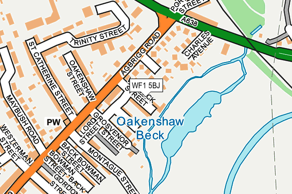 WF1 5BJ map - OS OpenMap – Local (Ordnance Survey)