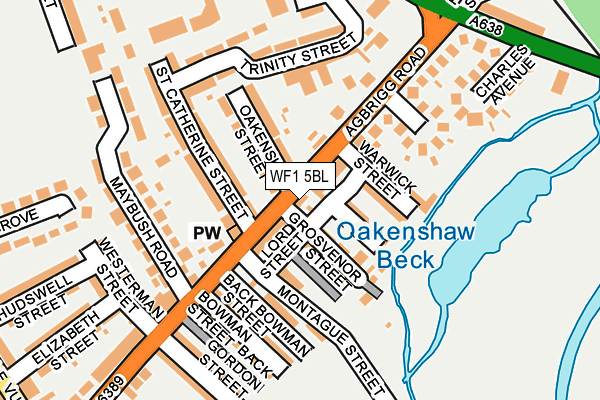 WF1 5BL map - OS OpenMap – Local (Ordnance Survey)