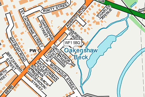 WF1 5BQ map - OS OpenMap – Local (Ordnance Survey)