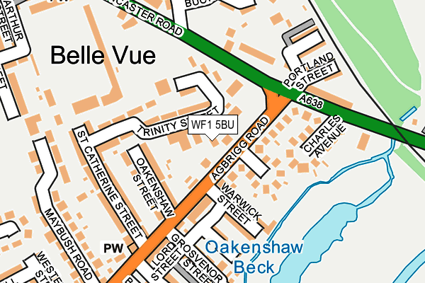 WF1 5BU map - OS OpenMap – Local (Ordnance Survey)