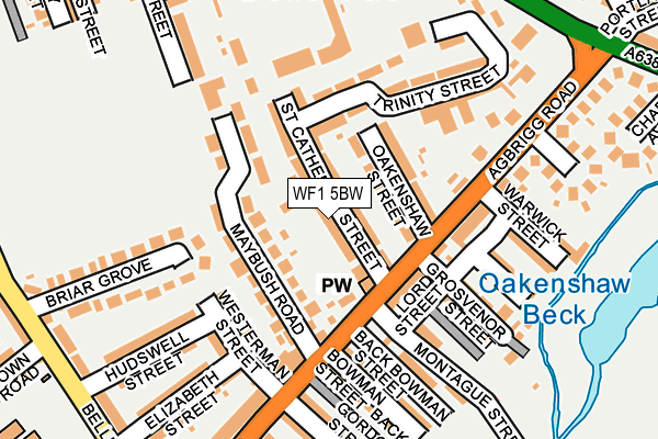 WF1 5BW map - OS OpenMap – Local (Ordnance Survey)