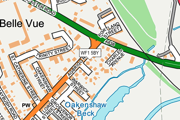 WF1 5BY map - OS OpenMap – Local (Ordnance Survey)