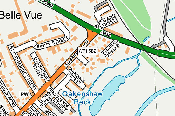 WF1 5BZ map - OS OpenMap – Local (Ordnance Survey)