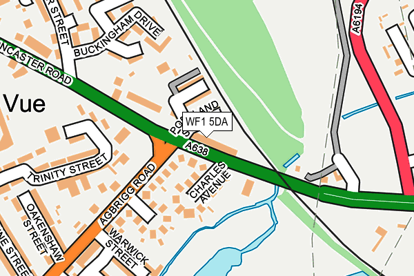 WF1 5DA map - OS OpenMap – Local (Ordnance Survey)