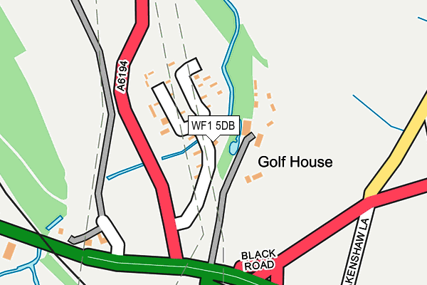 WF1 5DB map - OS OpenMap – Local (Ordnance Survey)