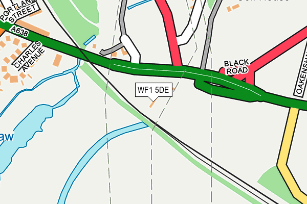 WF1 5DE map - OS OpenMap – Local (Ordnance Survey)