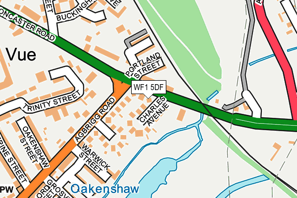 WF1 5DF map - OS OpenMap – Local (Ordnance Survey)