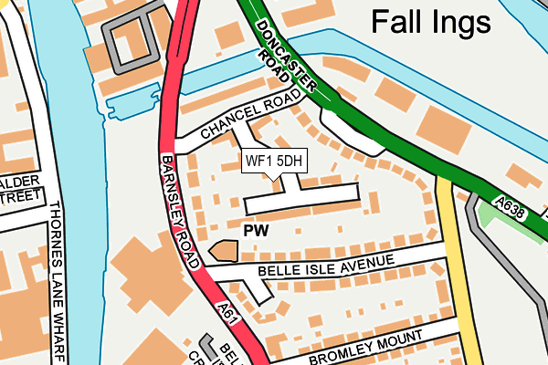 WF1 5DH map - OS OpenMap – Local (Ordnance Survey)