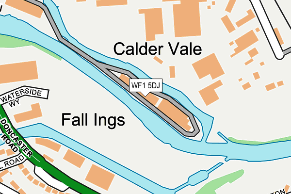 WF1 5DJ map - OS OpenMap – Local (Ordnance Survey)