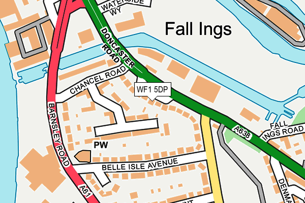 WF1 5DP map - OS OpenMap – Local (Ordnance Survey)