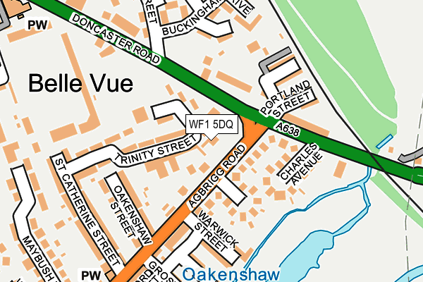 WF1 5DQ map - OS OpenMap – Local (Ordnance Survey)