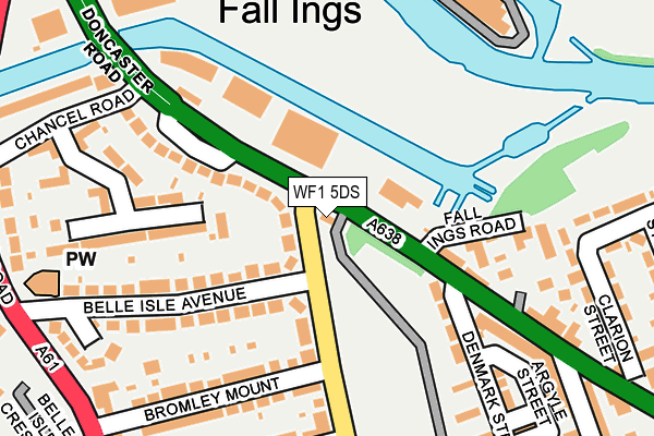 WF1 5DS map - OS OpenMap – Local (Ordnance Survey)