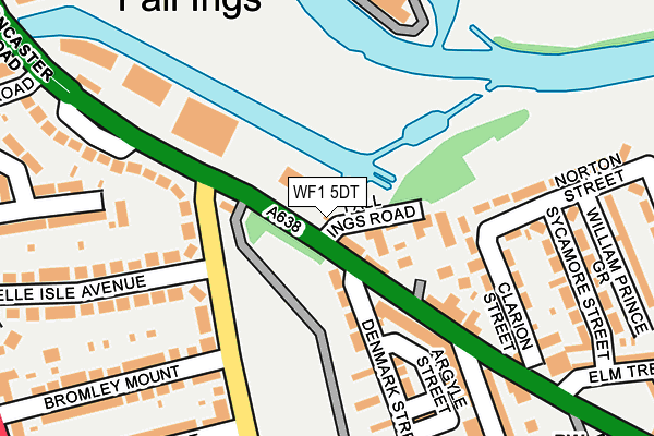 WF1 5DT map - OS OpenMap – Local (Ordnance Survey)