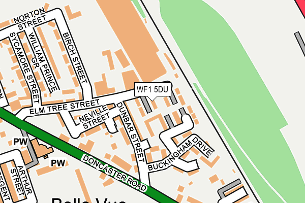 WF1 5DU map - OS OpenMap – Local (Ordnance Survey)