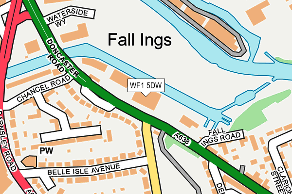 WF1 5DW map - OS OpenMap – Local (Ordnance Survey)