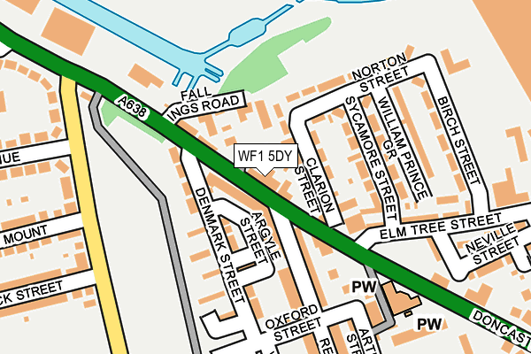 WF1 5DY map - OS OpenMap – Local (Ordnance Survey)