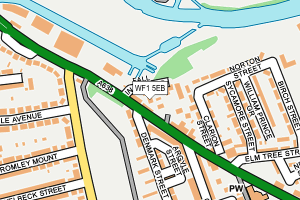 WF1 5EB map - OS OpenMap – Local (Ordnance Survey)