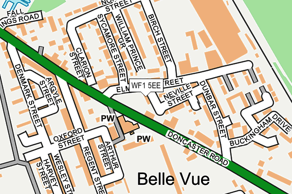 WF1 5EE map - OS OpenMap – Local (Ordnance Survey)