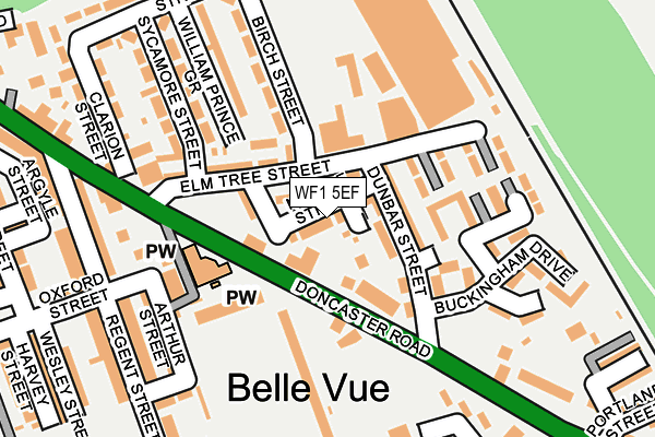 WF1 5EF map - OS OpenMap – Local (Ordnance Survey)