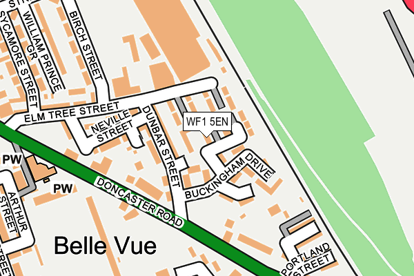 WF1 5EN map - OS OpenMap – Local (Ordnance Survey)