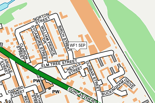 WF1 5EP map - OS OpenMap – Local (Ordnance Survey)