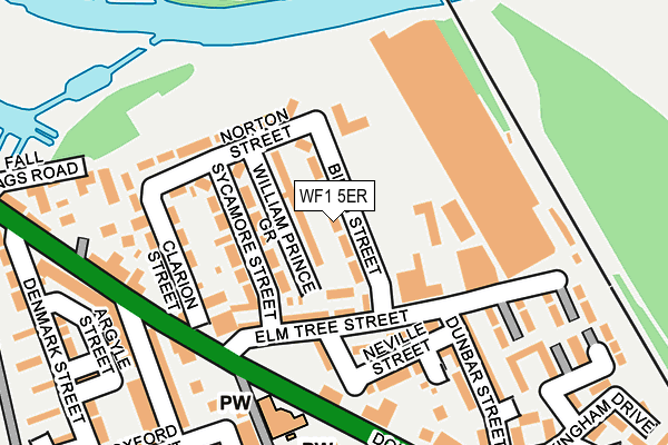 WF1 5ER map - OS OpenMap – Local (Ordnance Survey)