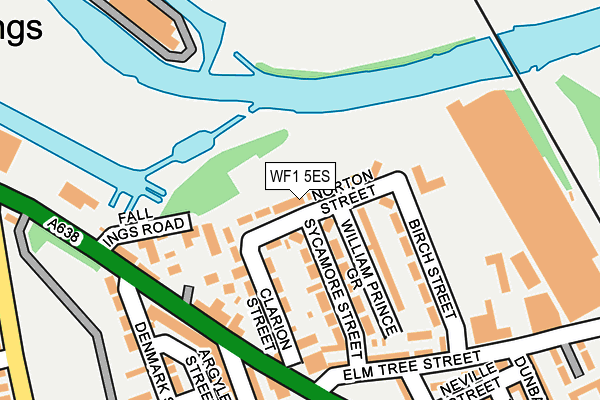 WF1 5ES map - OS OpenMap – Local (Ordnance Survey)