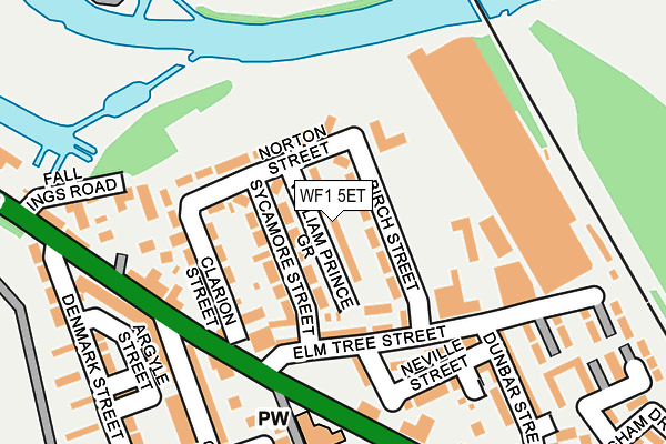 WF1 5ET map - OS OpenMap – Local (Ordnance Survey)