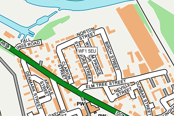 WF1 5EU map - OS OpenMap – Local (Ordnance Survey)