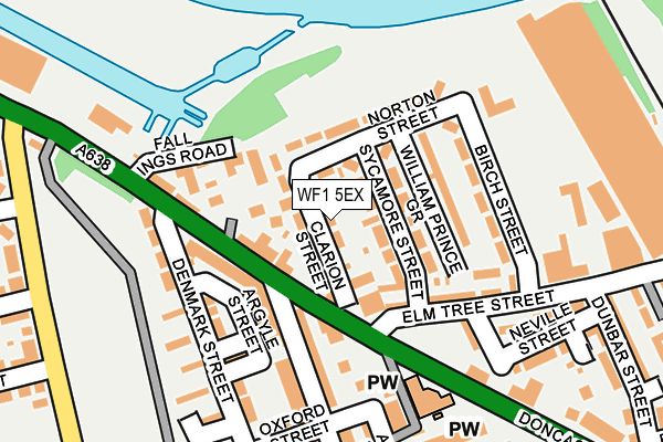 WF1 5EX map - OS OpenMap – Local (Ordnance Survey)
