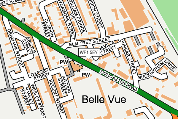 WF1 5EY map - OS OpenMap – Local (Ordnance Survey)