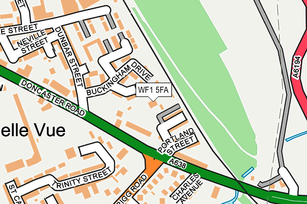 WF1 5FA map - OS OpenMap – Local (Ordnance Survey)