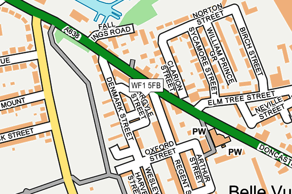 WF1 5FB map - OS OpenMap – Local (Ordnance Survey)