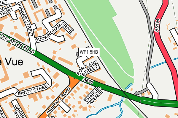 WF1 5HB map - OS OpenMap – Local (Ordnance Survey)