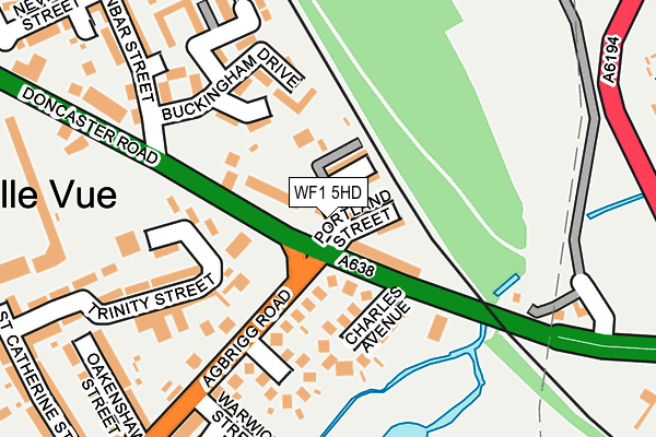 WF1 5HD map - OS OpenMap – Local (Ordnance Survey)