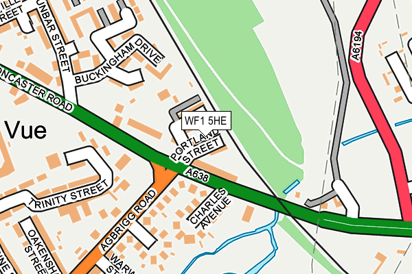 WF1 5HE map - OS OpenMap – Local (Ordnance Survey)