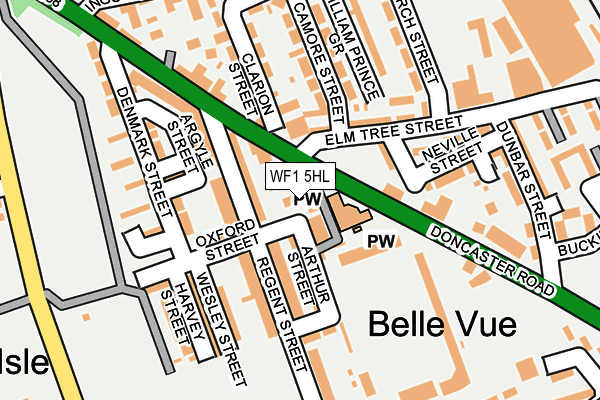 WF1 5HL map - OS OpenMap – Local (Ordnance Survey)