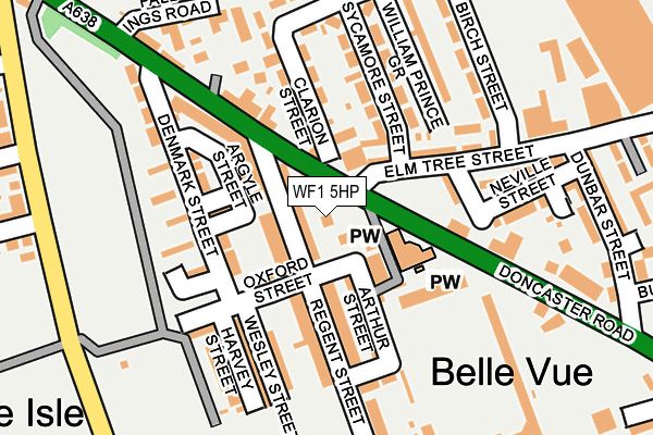 WF1 5HP map - OS OpenMap – Local (Ordnance Survey)