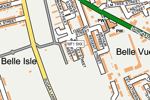 WF1 5HX map - OS OpenMap – Local (Ordnance Survey)