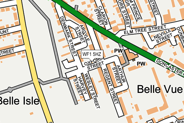 WF1 5HZ map - OS OpenMap – Local (Ordnance Survey)