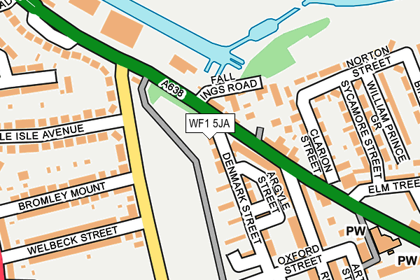 WF1 5JA map - OS OpenMap – Local (Ordnance Survey)