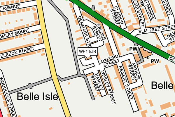 WF1 5JB map - OS OpenMap – Local (Ordnance Survey)