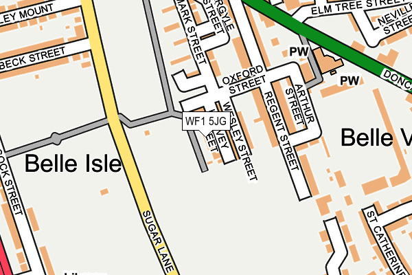 WF1 5JG map - OS OpenMap – Local (Ordnance Survey)